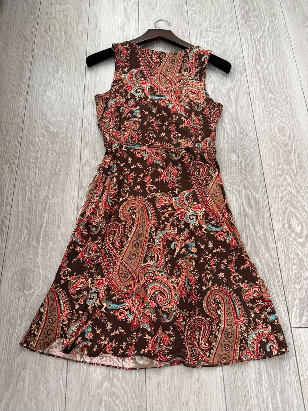 Lauren Ralph Lauren wrap dress in boho paisley. GUC. - Picture 3 of 8